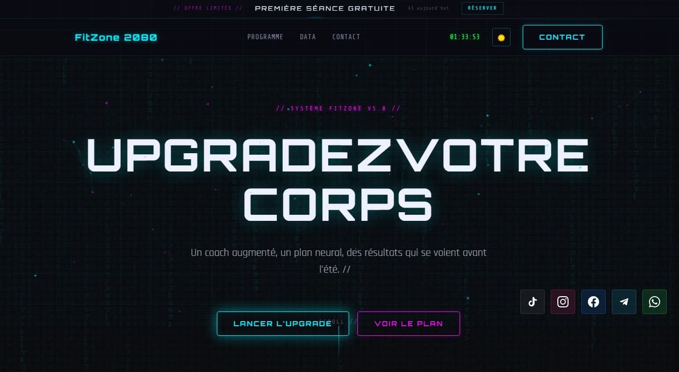 FitZone 2080 — Landing page